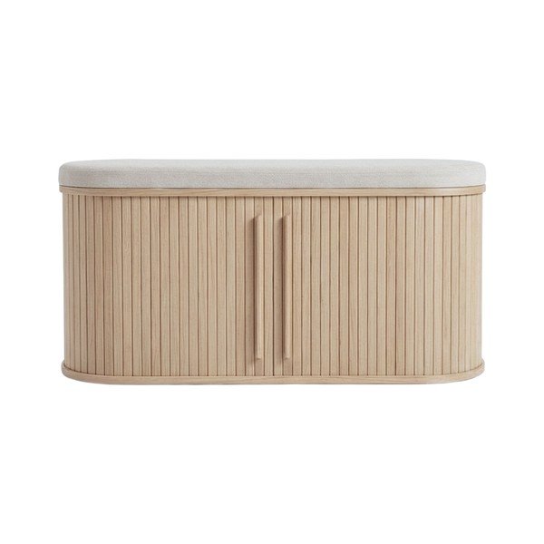 Bancă în culoare naturală capitonată Meta – Unique Furniture