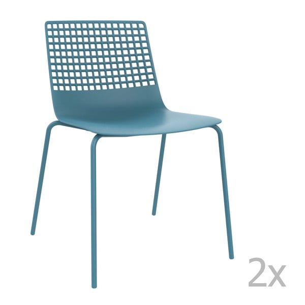 Set 2 scaune grădină Resol Wire, albastru 