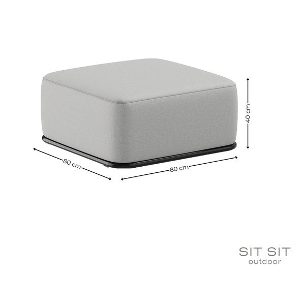 Taburet de grădină gri deschis Straw – Sit Sit-image-4