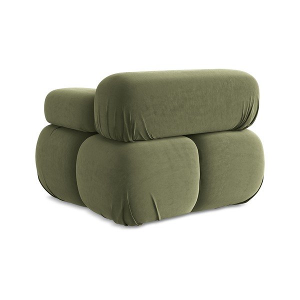 Modul pentru canapea modulară verde deschis cu tapițerie din catifea (cu colț pe partea dreaptă) Lokua – Makamii-image-4