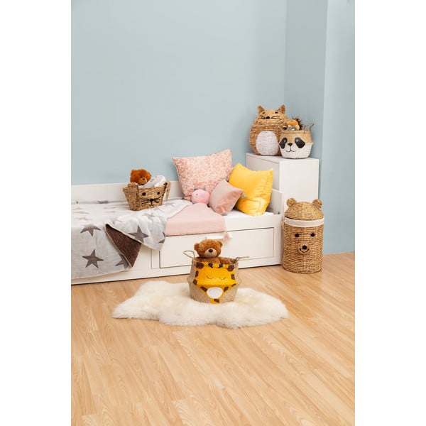 Coș de jucării pentru copii în culoare naturală din zambilă de apă ø 40x43 cm Cat – Compactor-image-3