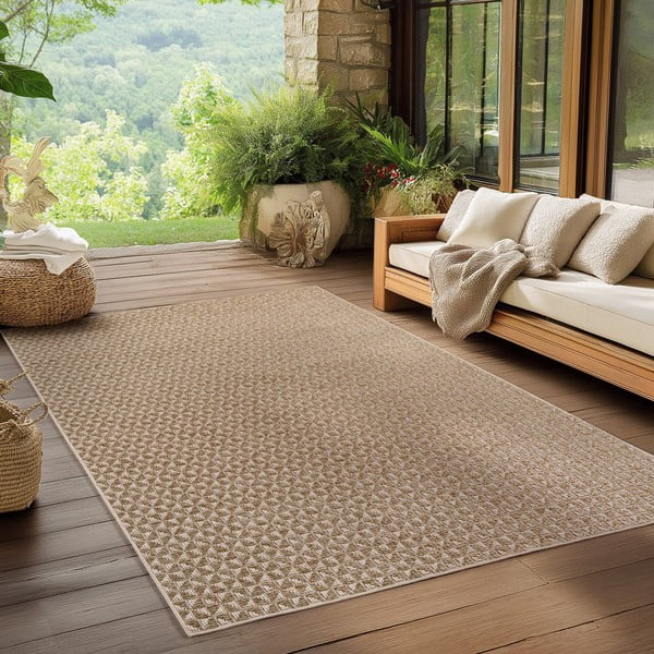 Covor pentru exterior și interior bej 120x170 cm Ibiza 1903 – Ayyildiz Carpets-image-1