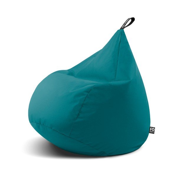 Fotoliu puf pentru copii turcoaz Drop M – So Soft?