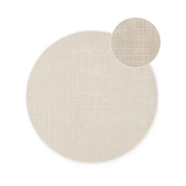 Covor bej rotund din lână ø 200 cm Kenso – Villeroy&Boch