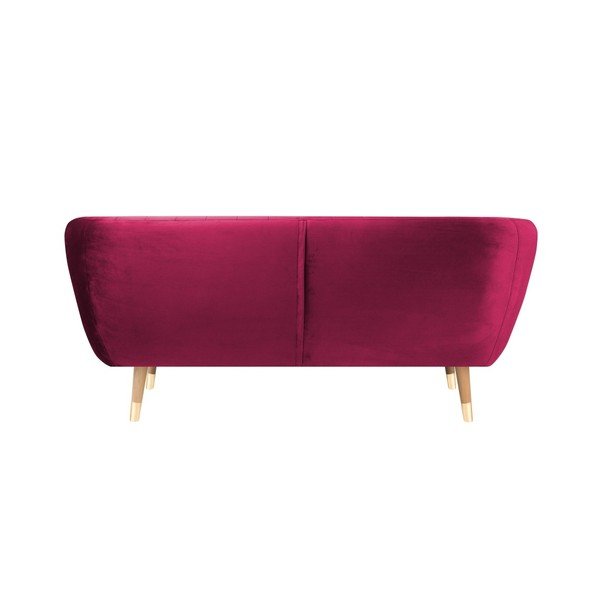 Canapea cu tapițerie din catifea Mazzini Sofas Benito, roz, 158 cm-image-4