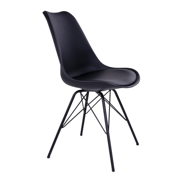 Scaune de dining negre 2 buc. Oslo – House Nordic-image-1