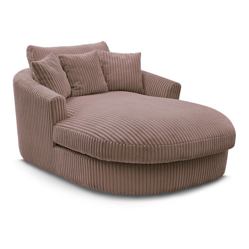 Fotoliu roz cu tapițerie din catifea reiată Belem – Bobochic Paris