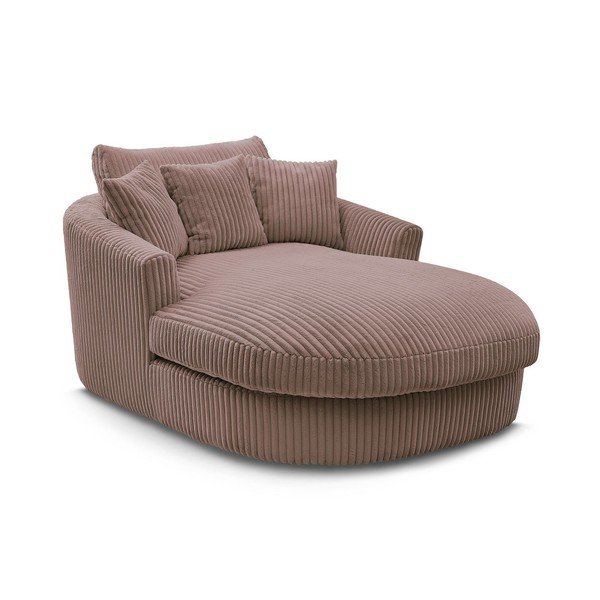 Fotoliu roz cu tapițerie din catifea reiată Belem – Bobochic Paris