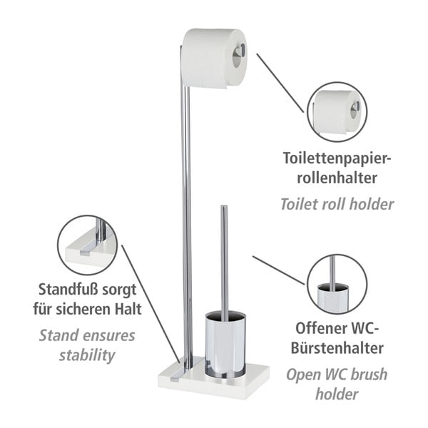 Perie toaletă și suport hârtie igienică Wenko Noble-image-4