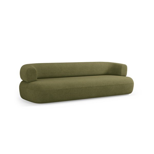 Canapea verde cu tapițerie din țesătură bouclé 226 cm Jenny – Micadoni -image-1
