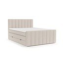 Pat boxspring bej cu spațiu de depozitare 180x200 cm Ruby – Maison de Rêve