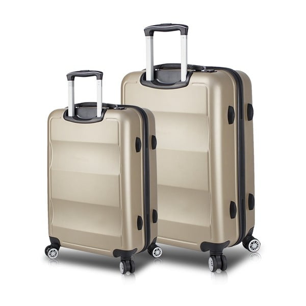 Set 2 valize cu roți și port USB My Valice LASSO Large & Medium, auriu