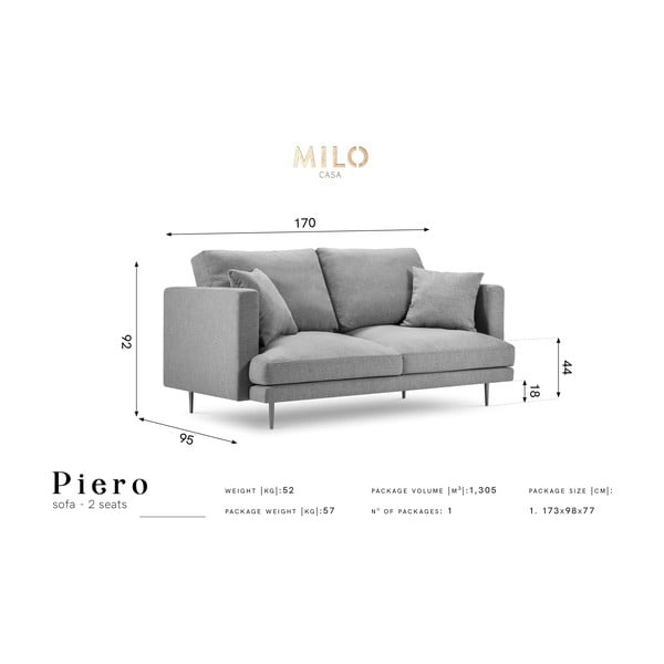 Canapea Milo Casa Piero, bej-image-1