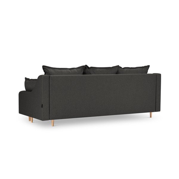 Canapea extensibilă cu spațiu de depozitare Mazzini Sofas Freesia, gri închis-image-2
