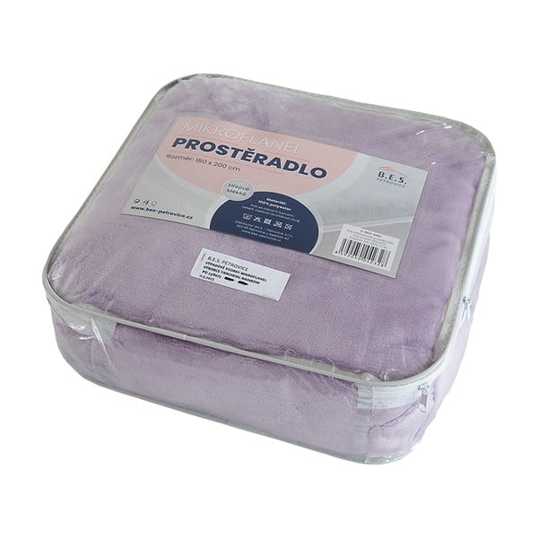 Cearceaf mov din microflanel 90x200 cm Exclusive – B.E.S.-image-1