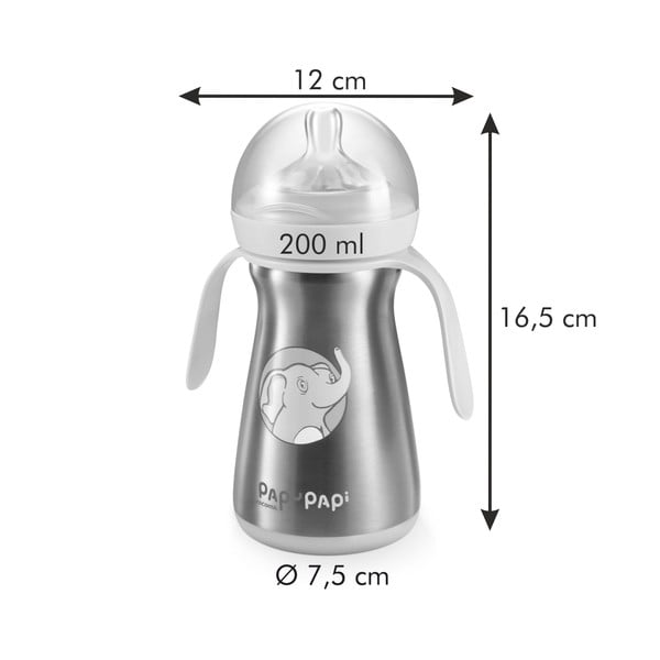 Sticlă termo albastră din oțel inoxidabil pentru copii 0,2 l Papu Papi - Tescoma-image-2