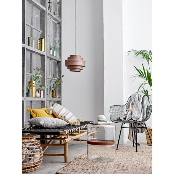 Vază din gresie ceramică Bloomingville Stripes, înălțime 15 cm, verde-image-1