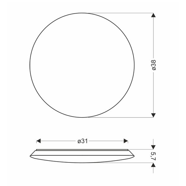 Plafonieră albă LED ø 38 cm Mega – Candellux Lighting-image-2