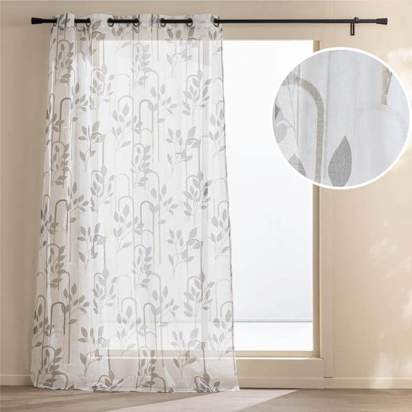 Perdea gri din voal 140x240 cm Roseris – douceur d'intérieur-image-4