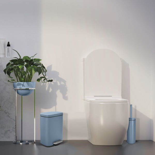 Coș de gunoi albastru deschis cu pedală din oțel 5 l   Akira – Spirella-image-1