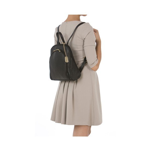 Rucsac din piele Anna Morellini Oxana, neagră -image-1