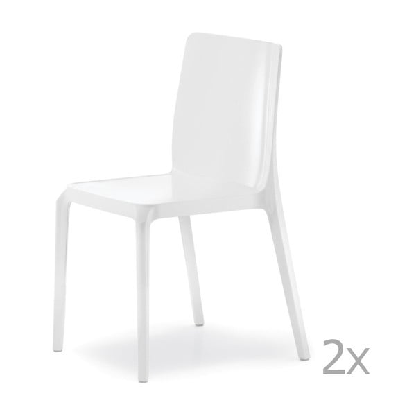 Set 2 scaune Pedrali Blitz, alb