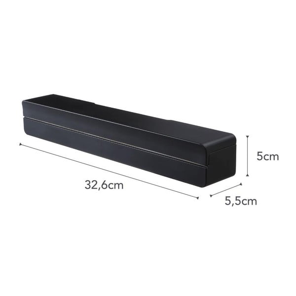 Suport magnetic pentru folie de bucătărie YAMAZAKI Tower, negru-image-3