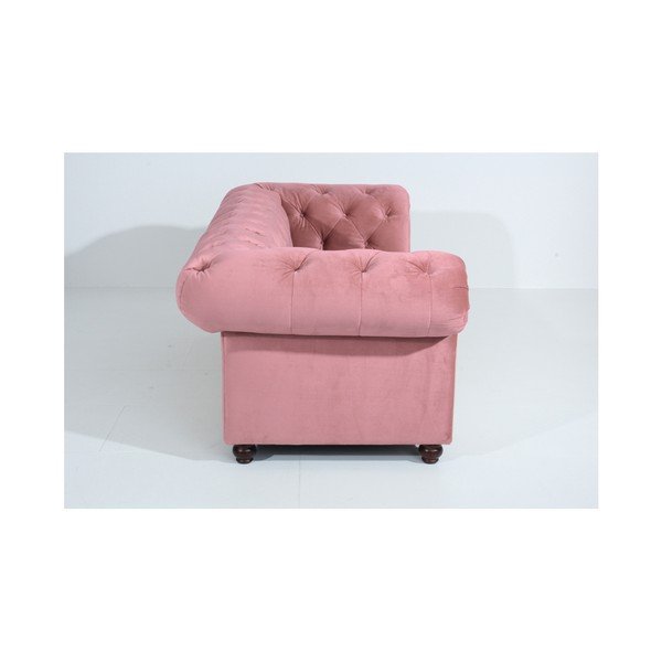 Canapea Max Winzer Orleans Velvet, 216 cm, roz-image-3