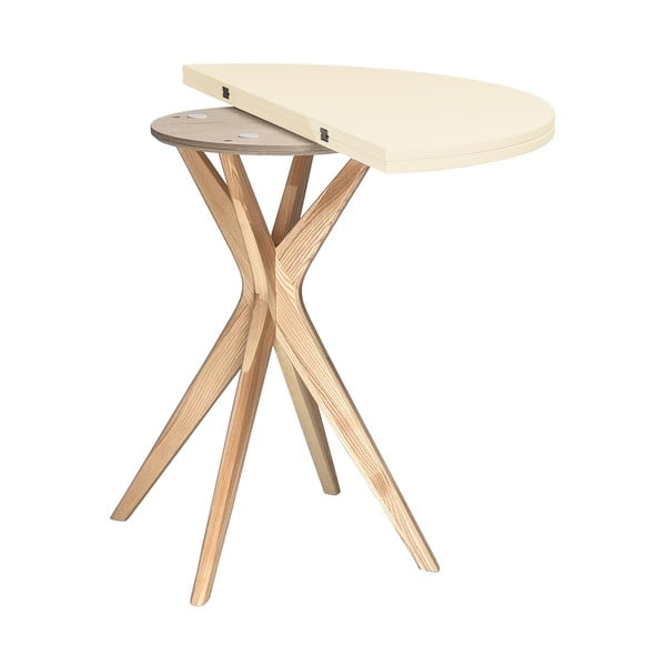 Masă de dining rotundă extensibilă 45x90 cm Jubi – Ragaba-image-3