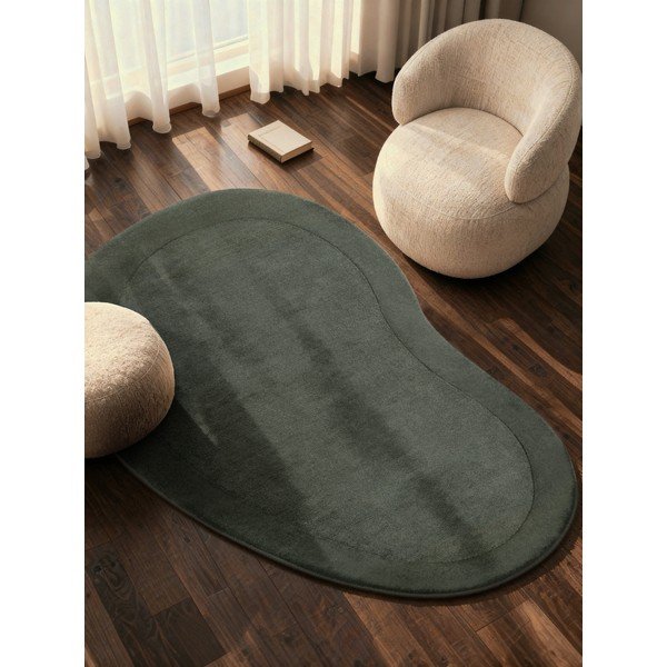 Covor verde închis țesut manual din amestesc de lână 125x200 cm Kari Organic – Villeroy&Boch-image-1