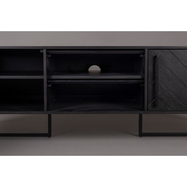 Masă TV cu aspect de lemn exotic negru 180x60 cm Class - Dutchbone-image-1