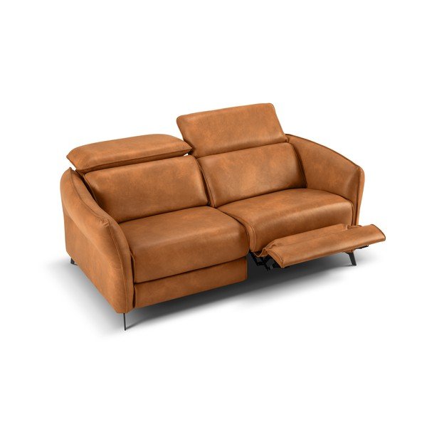 Canapea maro deschis cu tapițerie din piele 103 cm Hubble – Windsor & Co Sofas-image-4