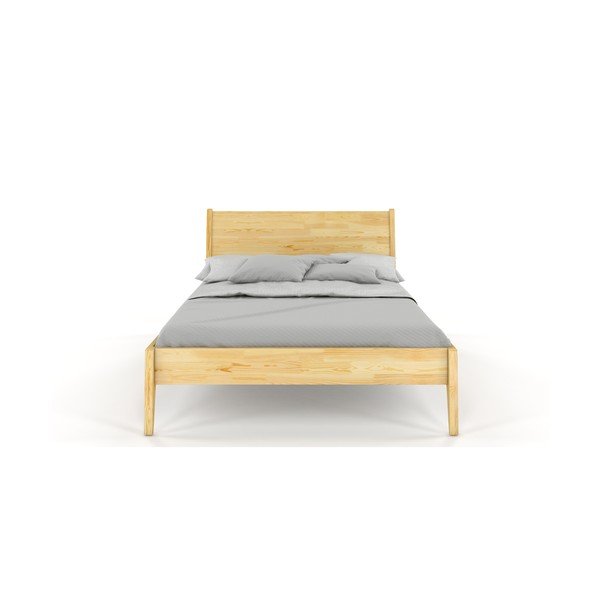 Pat matrimonial în culoare naturală din lemn de pin 140x200 cm – Skandica-image-1