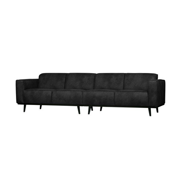 Canapea din piele artificială BePureHome Statement, 280 cm, negru-image-2