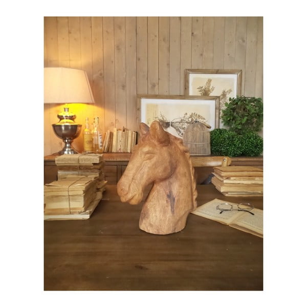 Decorațiune din lemn de mango Orchidea Milano Horse, înălțime 31 cm