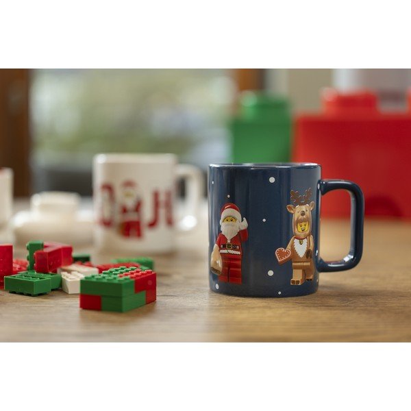 Cană pentru copii albastru-închis din ceramică 300 ml Christmas Minifigures – LEGO®-image-1