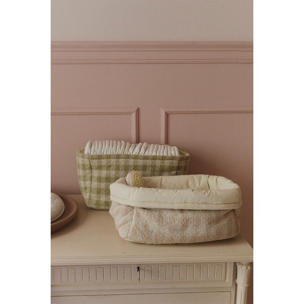 Coș de jucării pentru copii verde deschis din material textil 30x20x20 cm Swan Matcha – Lorena Canals-image-2