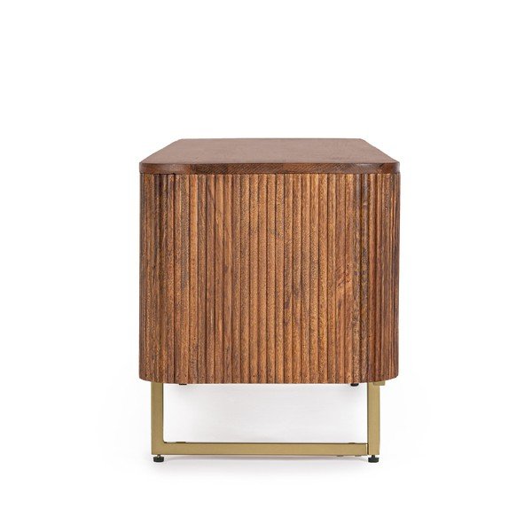 Comodă TV în culoare naturală din lemn de mango 180x45x40 cm Vilas – Bizzotto-image-4