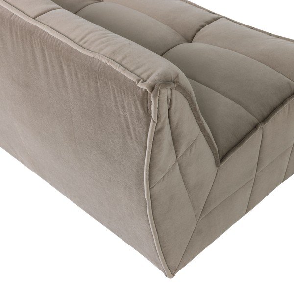 Canapea taupe cu tapițerie din catifea 204 cm Cluster – vtwonen-image-4
