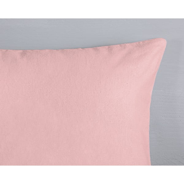 Lenjerie de pat pentru copii roz din flanelă pentru pat de o persoană 140x200 cm Ladida – Good Morning-image-3