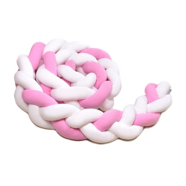 Protecție tricotată din bumbac T-TOMI, lungime 360 cm, roz - alb