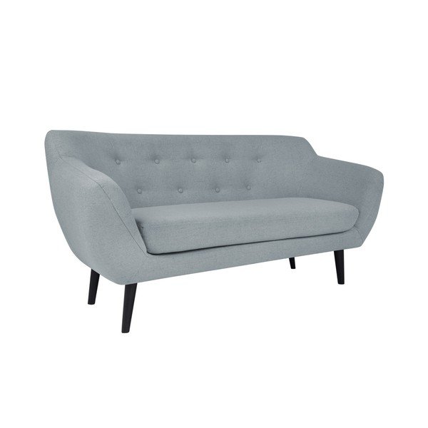 Canapea cu 2 locuri și picioare maro Mazzini Sofas Piemont, albastru deschis-image-3
