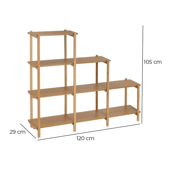 Etajeră în culoare naturală 120x105 cm – Casa Selección-image-4