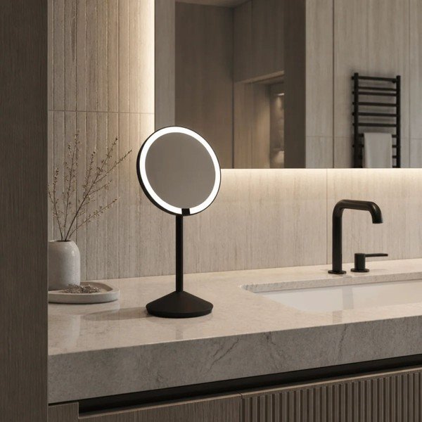 Oglindă cosmetică (mărire 10x) cu led/de mărire ø 12 cm – simplehuman-image-1