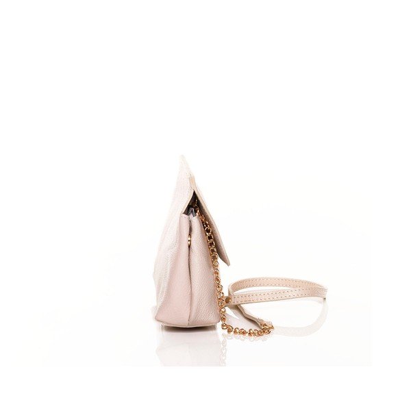 Poșetă din piele Federica Bassi Envelope Beige-image-2