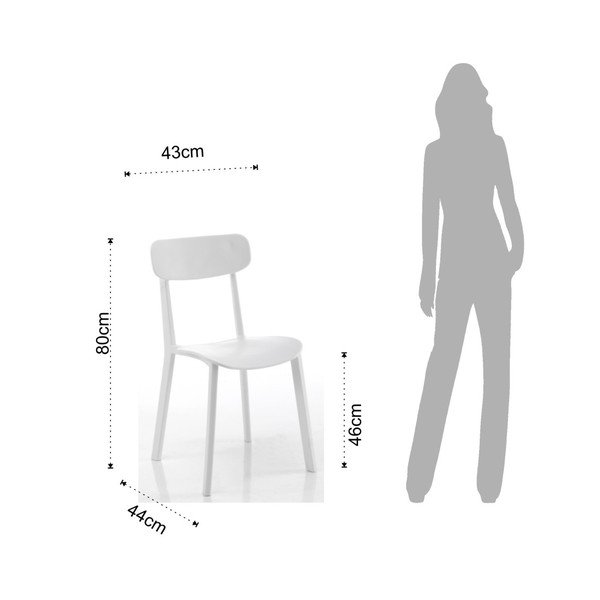 Set 4 scaune Tomasucci Mara, alb-image-1