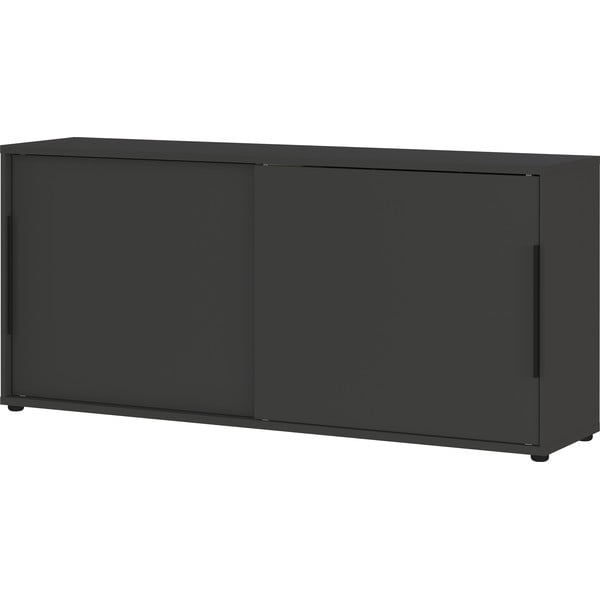Dulap gri antracit cu ușă glisantă 160x74 cm Mailand – Germania-image-3