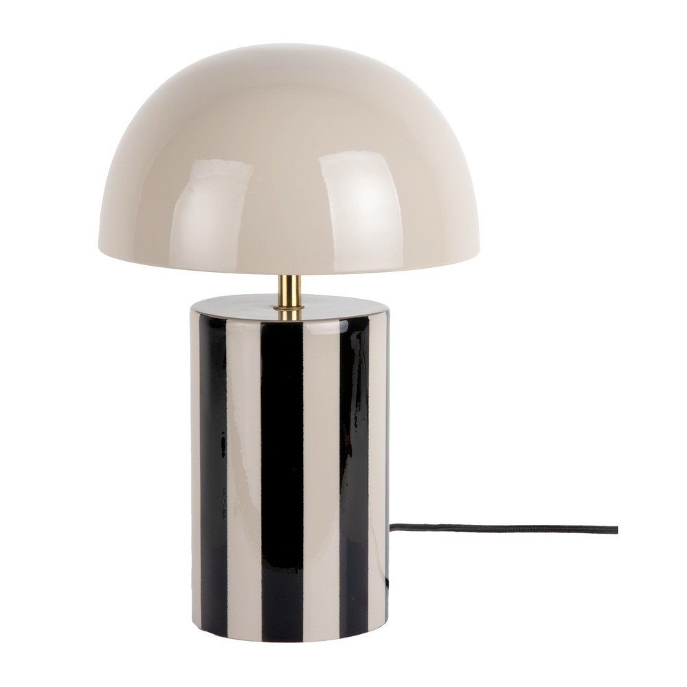 Veioză neagră/taupe din metal (înălțime 34 cm) Rayado – Leitmotiv