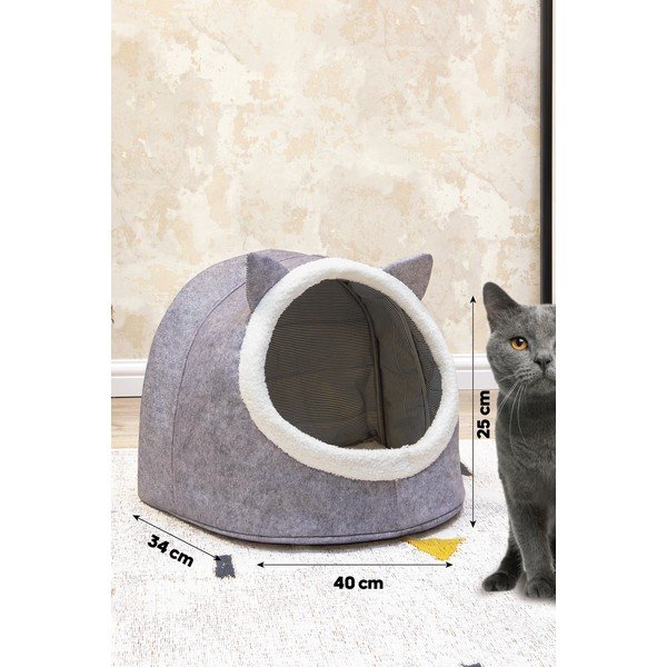 Pat pentru animale de companie gri – Mioli Decor-image-1