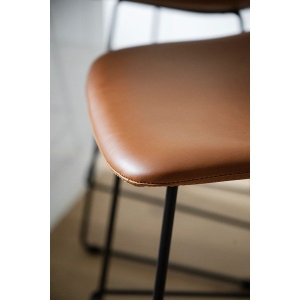 Scaune de bar maro coniac 2 buc. 89 cm Manning - Rowico-image-2